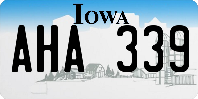 IA license plate AHA339