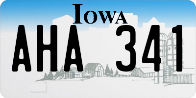 IA license plate AHA341