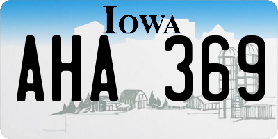 IA license plate AHA369