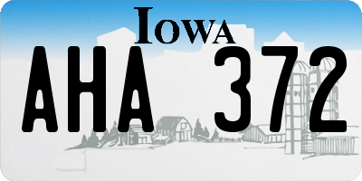 IA license plate AHA372