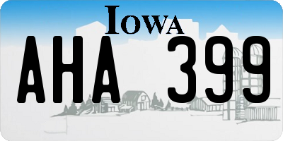 IA license plate AHA399
