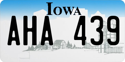 IA license plate AHA439