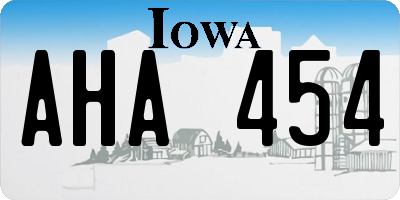 IA license plate AHA454