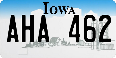 IA license plate AHA462