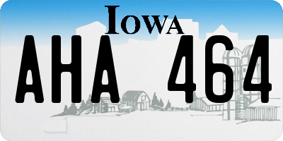 IA license plate AHA464