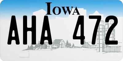 IA license plate AHA472