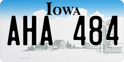 IA license plate AHA484