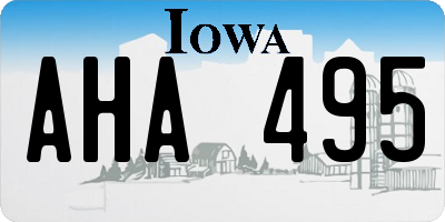 IA license plate AHA495