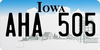 IA license plate AHA505