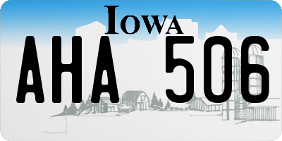 IA license plate AHA506