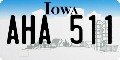 IA license plate AHA511