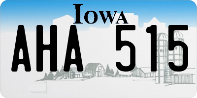 IA license plate AHA515