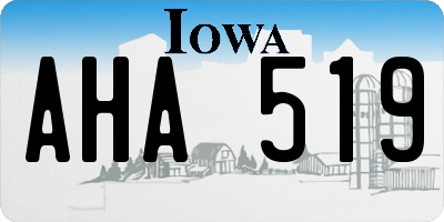 IA license plate AHA519