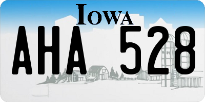 IA license plate AHA528
