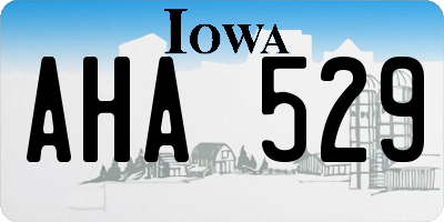 IA license plate AHA529