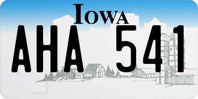 IA license plate AHA541