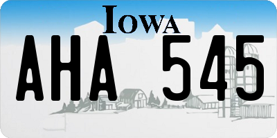 IA license plate AHA545