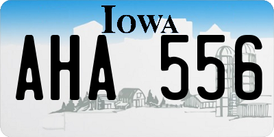 IA license plate AHA556