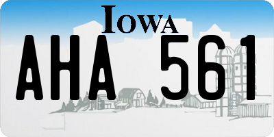IA license plate AHA561