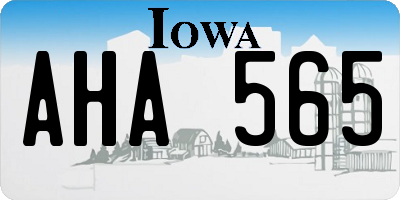 IA license plate AHA565