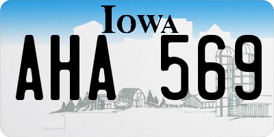 IA license plate AHA569