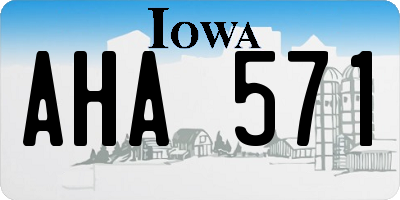 IA license plate AHA571