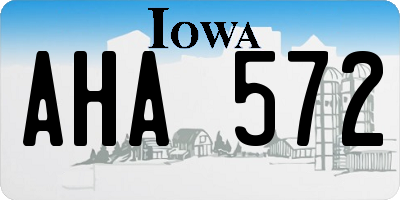 IA license plate AHA572