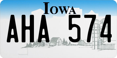 IA license plate AHA574