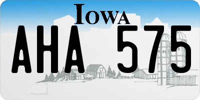 IA license plate AHA575