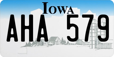 IA license plate AHA579