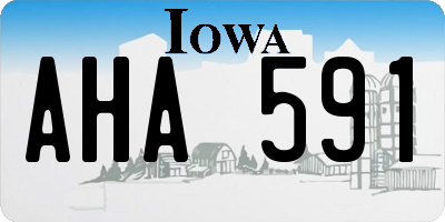 IA license plate AHA591