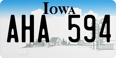 IA license plate AHA594
