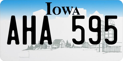 IA license plate AHA595