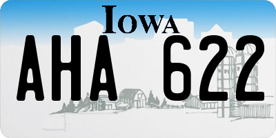 IA license plate AHA622