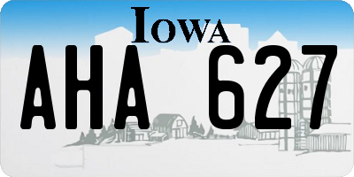 IA license plate AHA627