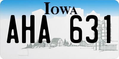 IA license plate AHA631