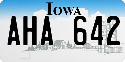 IA license plate AHA642