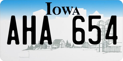 IA license plate AHA654