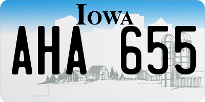 IA license plate AHA655