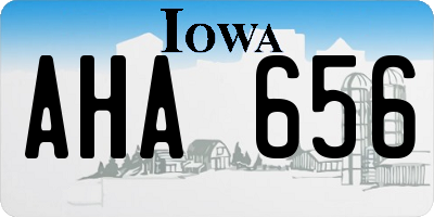 IA license plate AHA656
