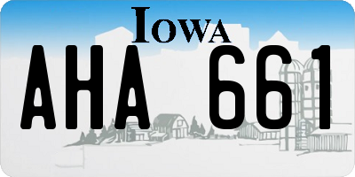 IA license plate AHA661