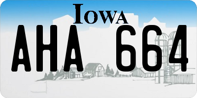 IA license plate AHA664