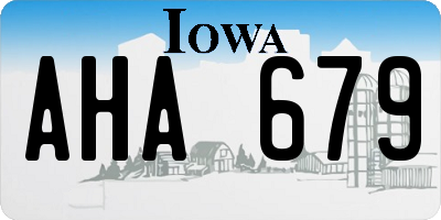 IA license plate AHA679