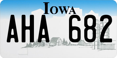 IA license plate AHA682