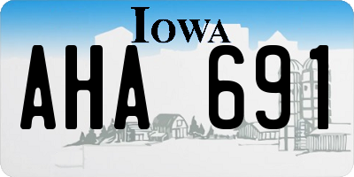 IA license plate AHA691