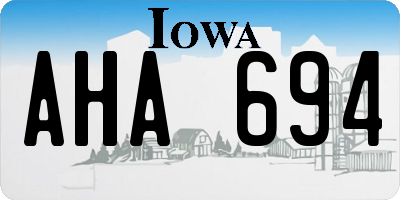 IA license plate AHA694