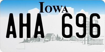 IA license plate AHA696