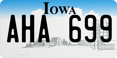 IA license plate AHA699