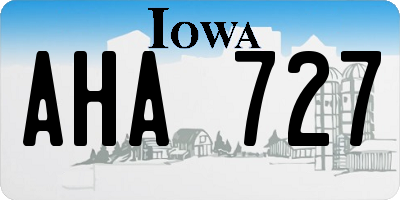 IA license plate AHA727