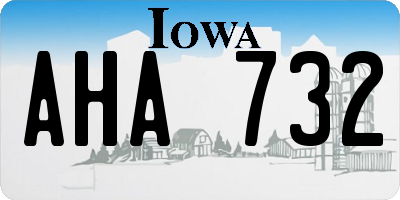 IA license plate AHA732